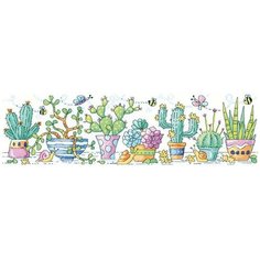 Набор для вышивания Сад с кактусами 37,5 x 10 см HERITAGE KCCG1480E