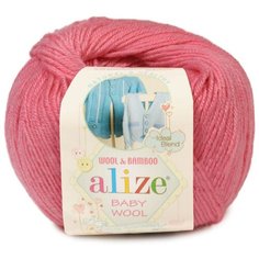 Пряжа Alize Baby Wool: 33 (Темно-розовый) / 3 шт / 175 м / 50 г / шерсть 40%, акрил 40%, бамбук 20%