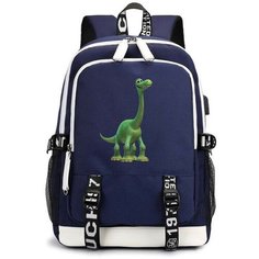 Рюкзак Хороший Динозавр (The Good Dinosaur) синий с USB-портом №2 Noname