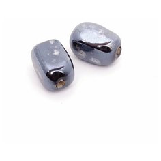 Бусины керамические TESОRO арт. TS-382 цв.001 черный 16х11 мм Tesoro