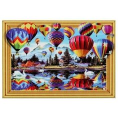 Алмазная мозаика на подрамнике 40*50 "Кападокия. Воздушные шары" Цветной