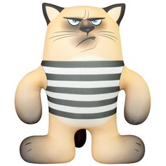Мягкая игрушка-антистресс Штучки, к которым тянутся ручки Кот ВДВ, коричневый