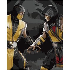 Картина по номерам "Mortal Kombat" холст на подрамнике 40х50