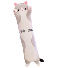 Мягкая игрушка , Мягкая игрушка Кот, Игрушка Кот Батон 90 см , серый
