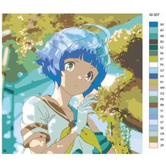 Картина по номерам W-307 "Аниме пузырь. Ута" 40х40 Brushes Paints