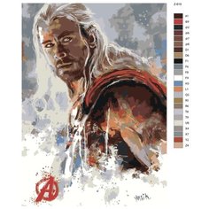 Картина по номерам Z-619 "Крис Хемсворт - Тор" 60х90 Brushes Paints