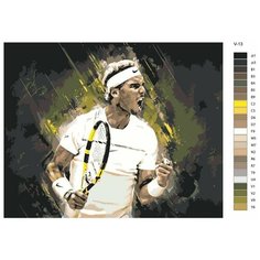 Картина по номерам V-13 "Теннисист Рафаэль Надаль" 40х50 Brushes Paints