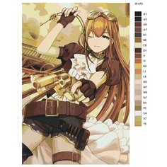 Картина по номерам W-478 "Аниме - врата Штейна. Макисе Курису" 50х70 Brushes Paints
