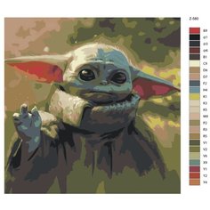Картина по номерам Z-580 "Грогу. Звёздные войны" 70x70 Brushes Paints