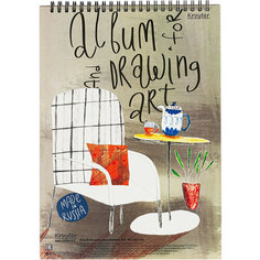 Альбом для рисования Набор альбомов для рисования 40л А4 10 штук в упаковке, спираль сверху, блок 100гр, Серия 00032