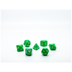 Набор кубиков для D&D (Dungeons and Dragons, ДнД, Pathfinder): Ярко-зелёные Нет бренда