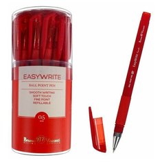 Ручка шариковая EasyWrite Red, узел 0.5 мм, красные чернила, матовый корпус Silk Touch Bruno Visconti