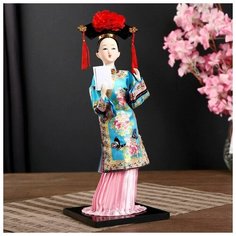 Кукла коллекционная "Китаянка в национальном платье с письмом" 32х12,5х12,5 см Noname