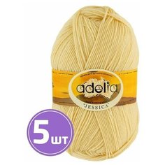 Пряжа Adelia JESSICA (03), желтый, 5 шт. по 100 г