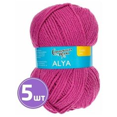 Пряжа Семеновская пряжа Alya (70050), фуксия, 5 шт. по 100 г