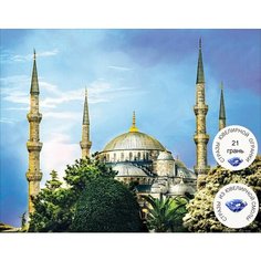 Алмазная мозаика на подрамнике Голубая мечеть Цветной