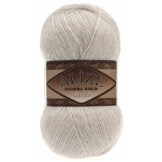 Пряжа Alize ANGORA GOLD SIMLI 599 слоновая кость. Упаковка - 5 мотков