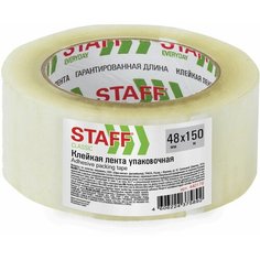 Клейкая лента 48 мм х 150 м упаковочная, прозрачная, толщина 40 микрон, STAFF CLASSIC, 440178