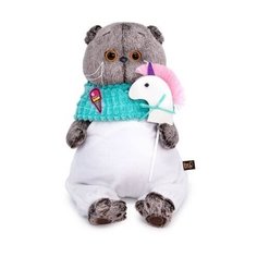 Мягкая игрушка Budi Basa - кот Басик с единорогом, 25 см. Подарочная коробка - в комплекте Basik&Co