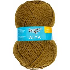 Пряжа Аля (Alya) 50% акрил,50% шерсть 185м/100гр (зел. янтарь 1437), 1шт