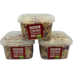 Спички хозяйственные и для творчества, поделок, 3 контейнера по 1100 шт Пыл Да Жар