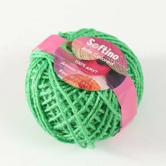 Softino Пряжа 100% джут "Softino Jute Colored" 50м ±2м мятный 50 гр