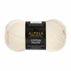 Пряжа ALPINA COTTON PALLETE 50% хлопок, 50% акрил 10 шт. х 50 г 205 м +- 5 м N05 молочный
