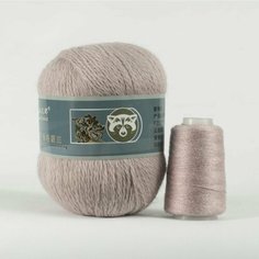 Пряжа Пух норки 889 (светлая пудра) комплект: 1 моток + 1 дополнительная нить Menca