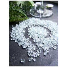 Стеклянная крошка прозрачная для декора, эпоксидной смолы, мозаики 200гр. фракция 3мм-20мм. толщина 0,5мм Нет бренда