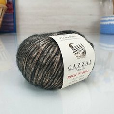 Пряжа GAZZAL ROCK N ROLL (Gazzal), коричневый - 13181, 9% шерсть, 70% полиамид, 21% акрил, 10 мотков, 50 г, 115 м.
