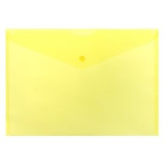 Папка-конверт на кнопке А4, 180 мкм, Calligrata, жёлтая