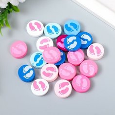 Бусины для творчества дерево "Следы" набор 20 шт 0,5х2х2 см Нет бренда