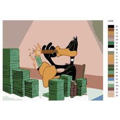 Картина по номерам V-204 "Мультсериал Looney Tunes. Даффи Дак" 40х50 Brushes Paints