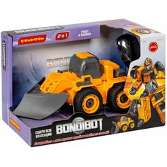 Трансформер-конструктор с отверткой, 2в1 BONDIBOT Bondibon, снегоуборочный трактор-робот, ВОХ 21х10х ВВ5976