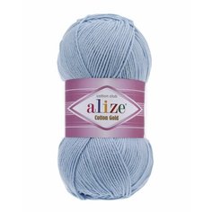 Пряжа Alize Cotton Gold (Коттон Голд) - 2 шт Цвет: 40 голубой 55% хлопок, 45% акрил 100г 330м