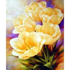 Детский набор для творчества/Роспись по холсту/картина по номерам 40*50см/Тюльпаны Нет бренда