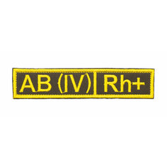 Патч, нашивка Strike Группа крови AB (IV) Rh+, желтый олива
