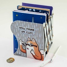 Подставка металлическая для книг и тетрадей MESHU, 3 отделения, раздвижная
