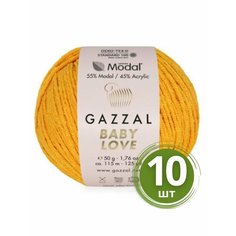 Пряжа Gazzal Baby Love (Беби Лав) - 10 мотков Цвет: 1605, Желток 55% модал 45% акрил 50г 115м