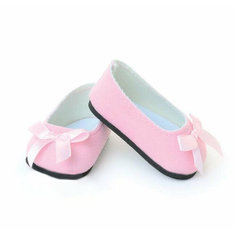 Petitcollin Pink Ballerina Shoes With Bows (Розовые балетки с бантиком для кукол Петитколин 39 см, 40 см, 44 см, 48 см)