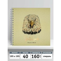 Скетчпад 195*195, евроспираль,40 листов, Орел, 11264, Seventeen