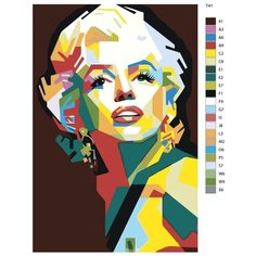 Картина по номерам Т41 "Мэрилин Монро", 80x120 Brushes Paints