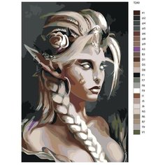 Картина по номерам Т240 "Женщина эльф", 70x110 см Brushes Paints