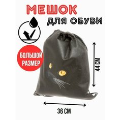 Мешок для сменной обуви и одежды Желтые глаза (черный) Правила Успеха