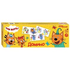 Игра настольная Step Puzzle Три кота Домино 80122