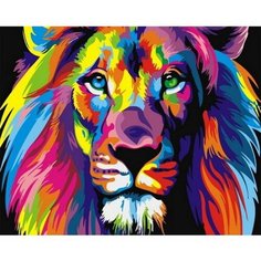 Картина по номерам Радужный лев 40х50 см Hobby Home