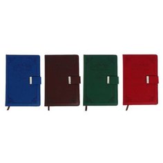 Ежедневник недатированный А5, 140 листов, тонированный срез, в клетку, обложка пвх, микс Noname