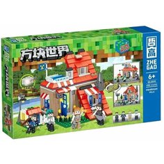 Конструктор ZHEGAO Cube World: Рыбацкая хижина, 456 дет. (QL2505)