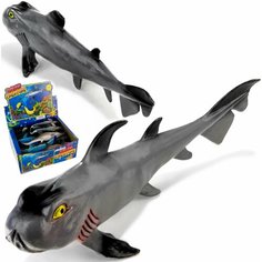 Игрушка резиновая фигурка-пищалка Акула 25 см. / 1 шт. Denco Store