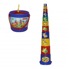 Пирамидка занимательная №3 11 элем. 52599 /П-Е/ /8/ Cavallino